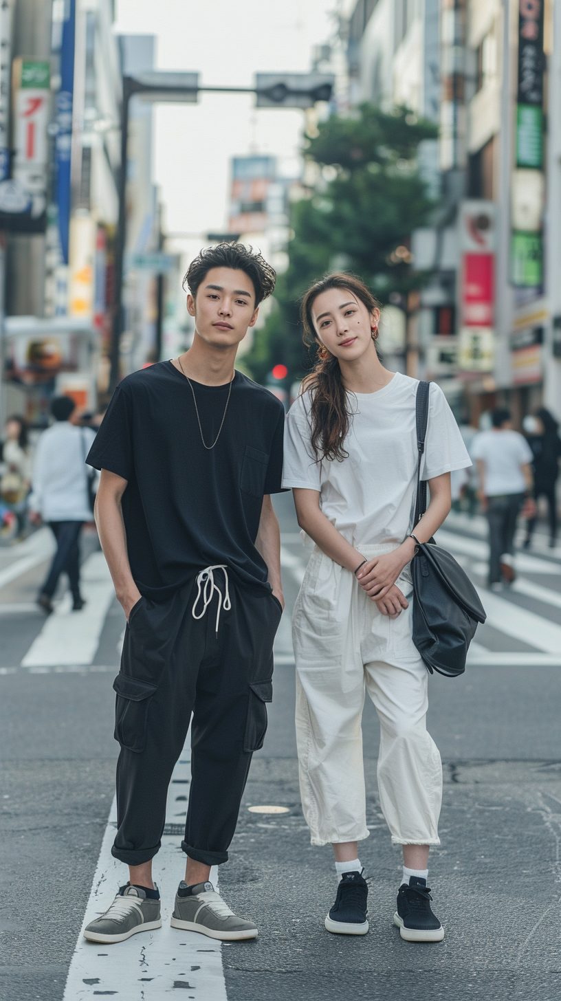 AIストリートスナップ 健太（けんた）、美穂（みほ）